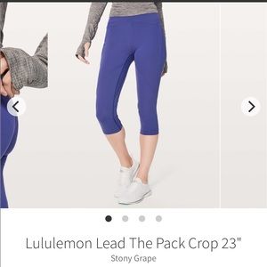 NWT Lululemon Lead The Pack Crop size 4